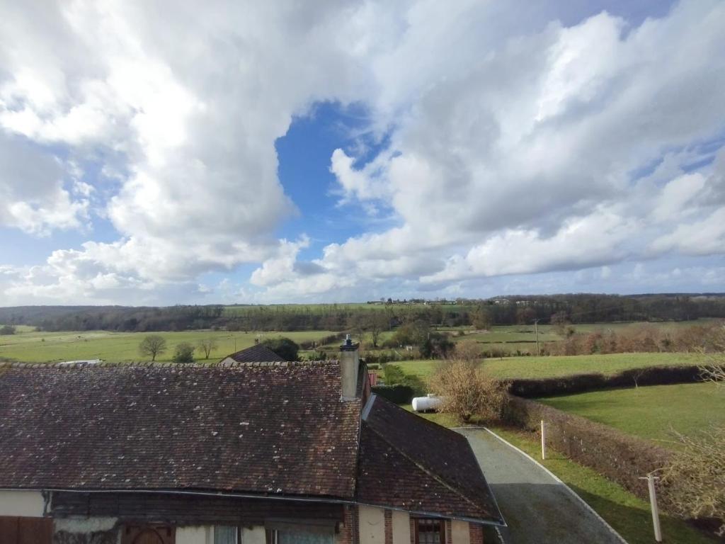 Normandy countryside view from Hôtel de la Risle